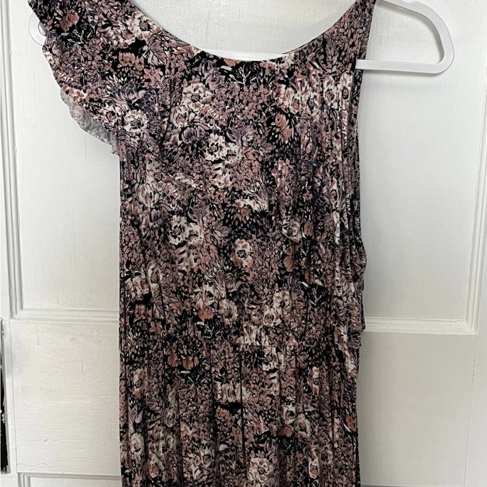 Floral Print Sleeveless ruffle Dress